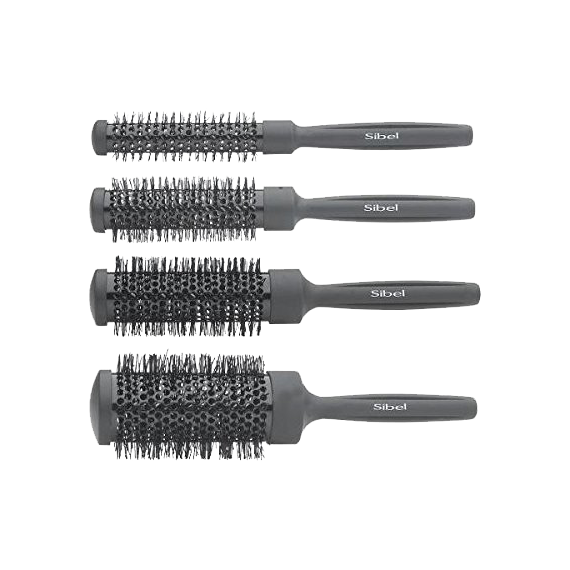 SIBEL Thermische Borstels set Zwart 4st