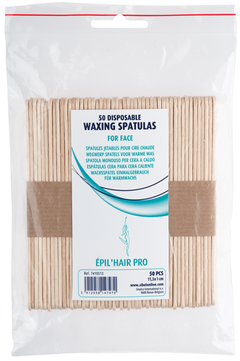 [S7410513] ZAKJE MET 50 WEGWERPSPATELS 113X10X2MM EPIL'HAIR SIBEL