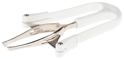 [S0001461] AUTOMATISCHE EPILEERPINCET MET HANDVAT IN KUNSTSTOF WIT